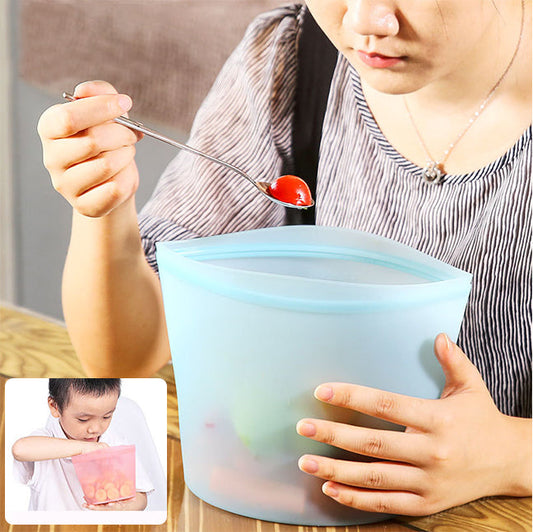 (80% OFF)Reusable Vacuum Silicone Food Bag-1000ml