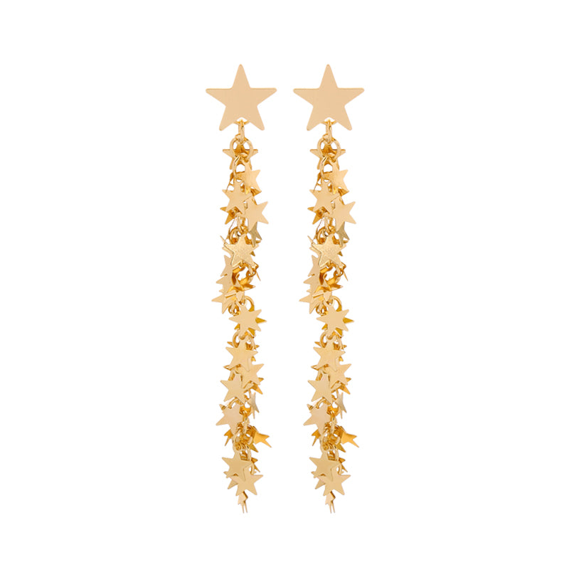 Pentagram tassel earrings