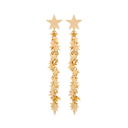 Pentagram tassel earrings