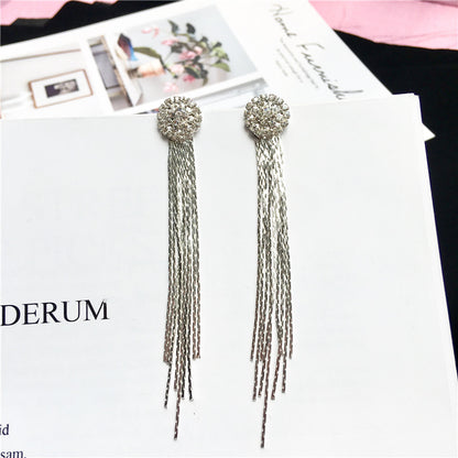 Crystal tassel earrings earrings