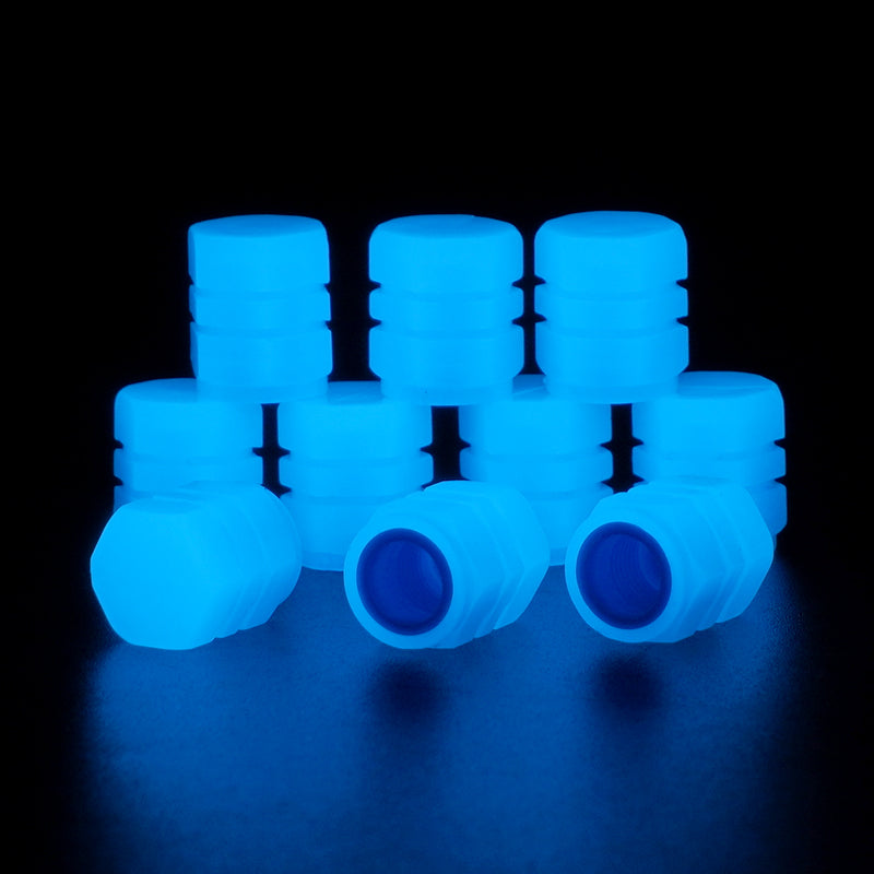 UNIVERSAL FLUORESCENT CAR TIRE VALVE CAPS 4pcs