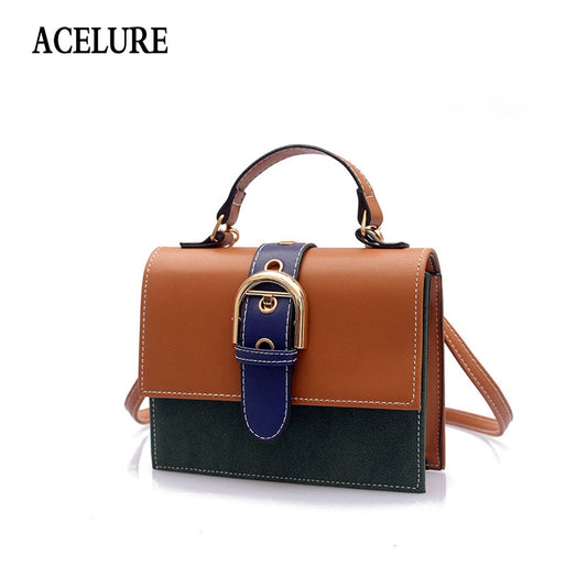 Vintage Female Designer Women Handbag PU Leather Women Shoulder Bag Panelled Cover Ladies Crossbody Bag Feminina Bolsas