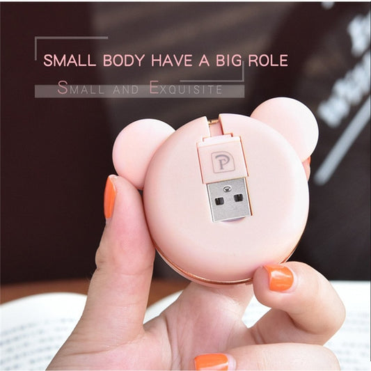 2 in 1 Retractable cute bear USB Charger cable