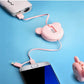 2 in 1 Retractable cute bear USB Charger cable