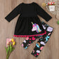 Girl Dress+Pants 2 Pcs Sets