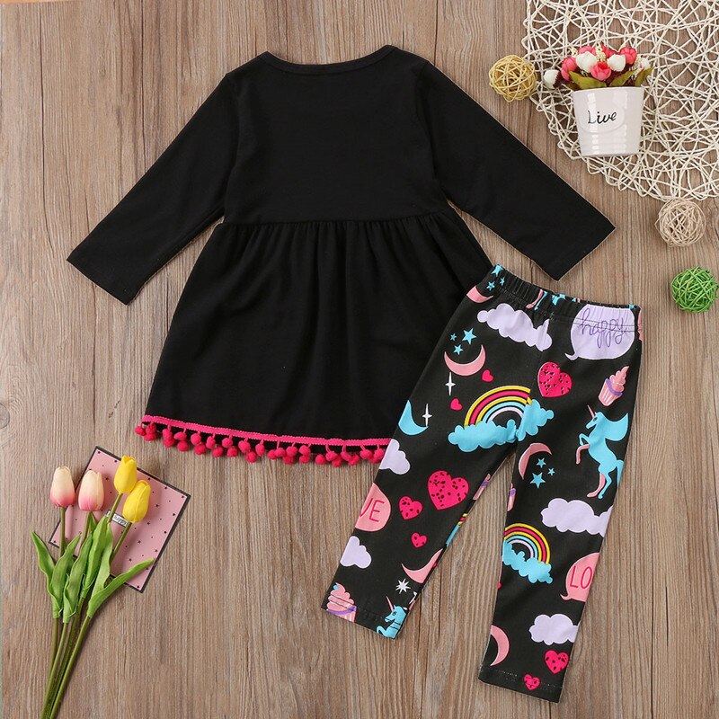 Girl Dress+Pants 2 Pcs Sets