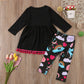 Girl Dress+Pants 2 Pcs Sets