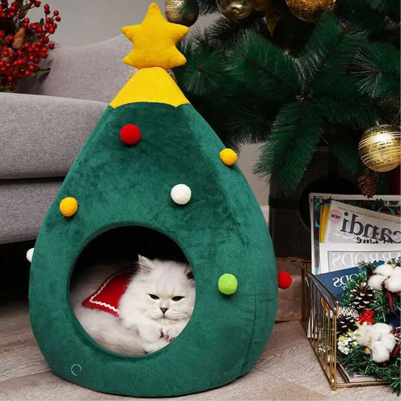 'Meow-ry Christmas' Cat Bed