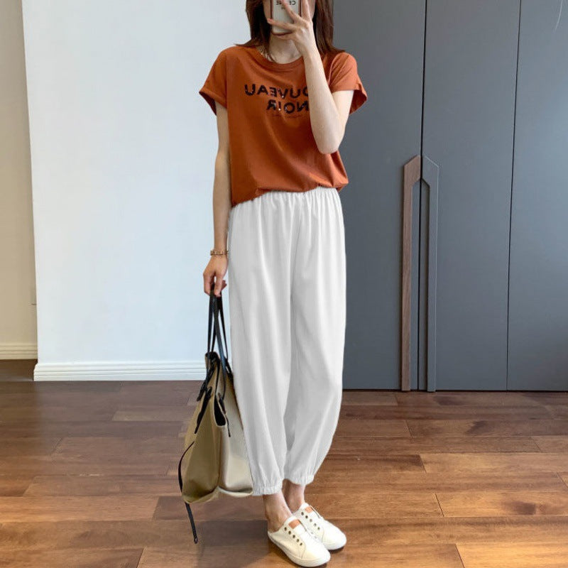 Versatile pants with cropped legs