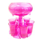 6-Shot Glass Dispenser Holder Wine Whisky Beer Dispenser Rack Bar Accessory Drinking Party Games Glass Dispenser