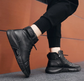 Martini' Black Leather Boots