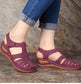 SOFT PU LEATHER CLOSED TOE VINTAGE ANTI-SLIP SANDALS