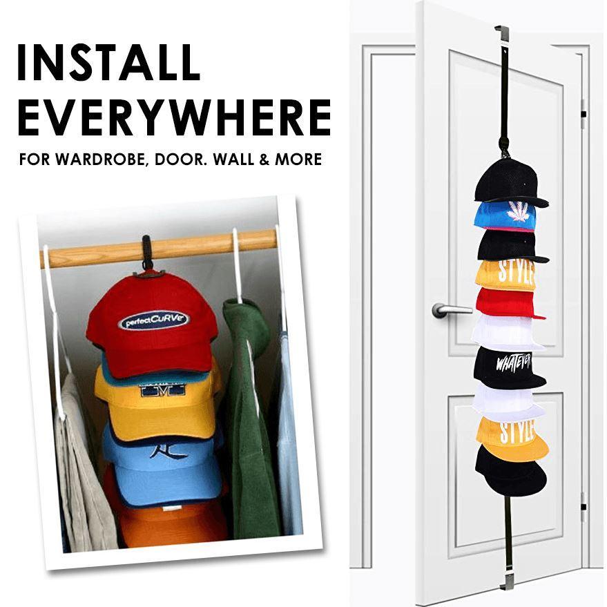 Adjustable Cap & Bag Door Rack