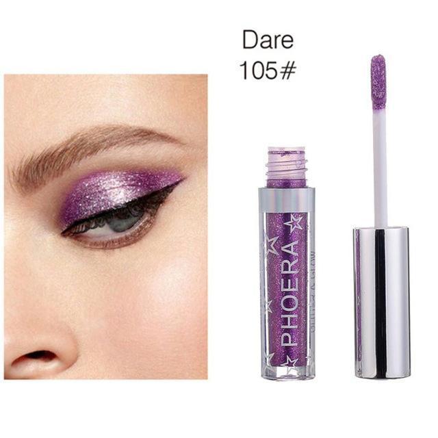 PHOERA 12 Color Metals Glitter and Glow Liquid Eyeshadow