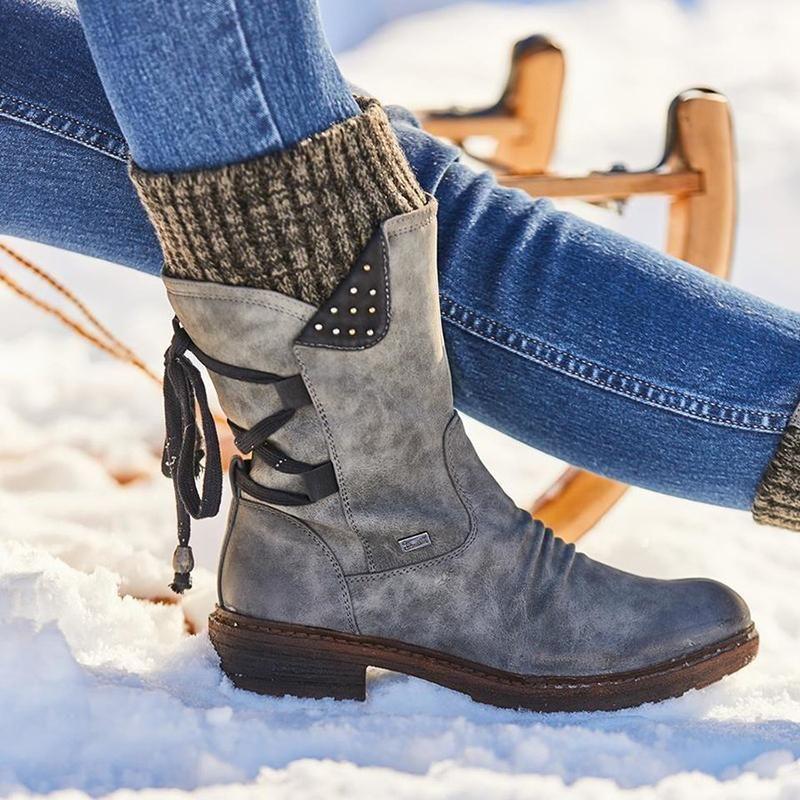 [#1 TRENDING WINTER 2021] FLEEKCOMFY™ WOMEN'S WINTER WARM BACK LACE UP SNOW BOOT