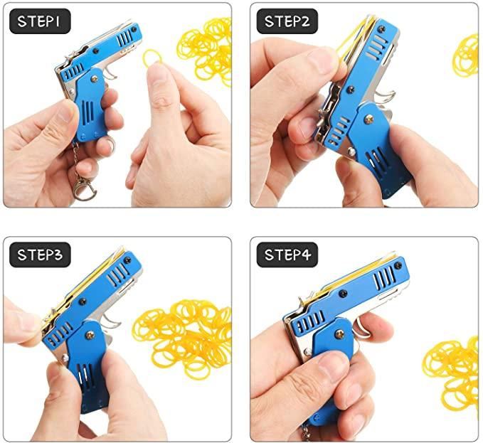 Mini Folding Rubber Band Gun Toy Keychain（🎁BFCM 65% OFF）