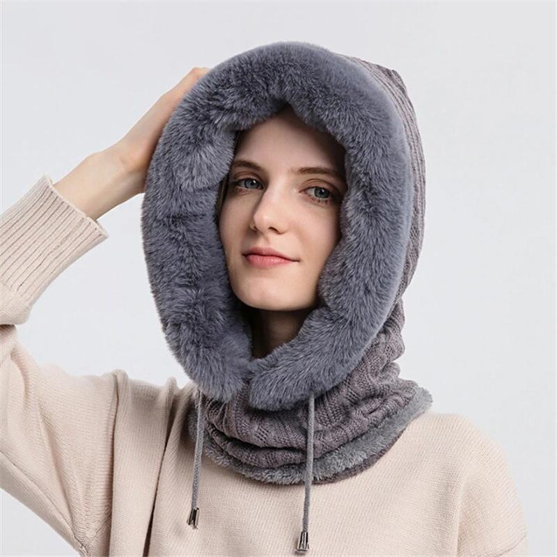 Bonnet coupe-vent chaud en tricot pour l'hiver