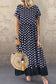 Fake two-piece polka dot print dress