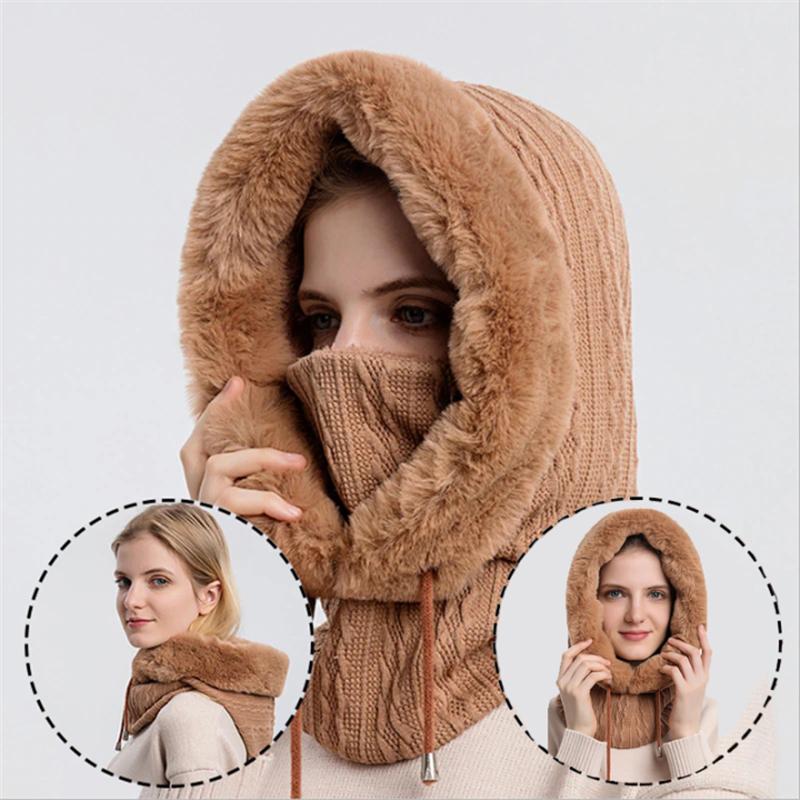 Bonnet coupe-vent chaud en tricot pour l'hiver