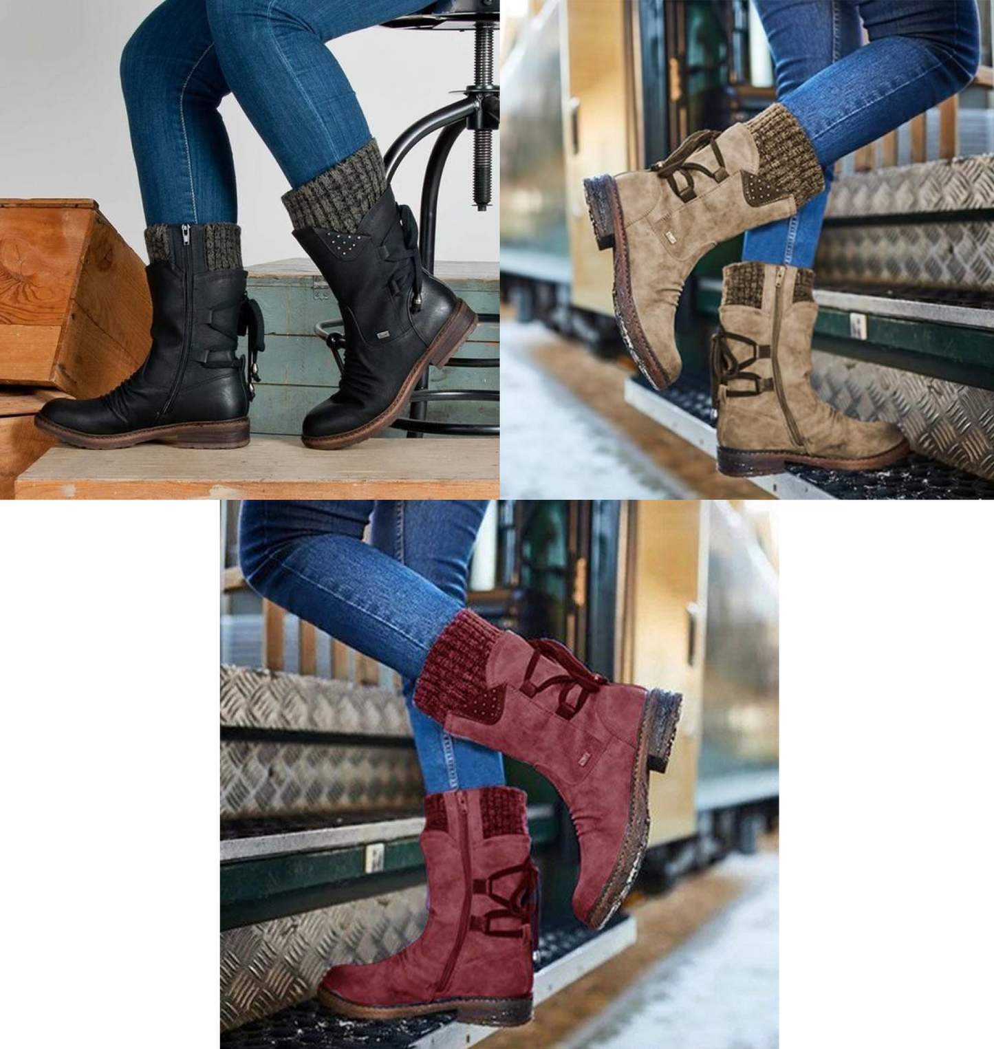 [#1 TRENDING WINTER 2021] FLEEKCOMFY™ WOMEN'S WINTER WARM BACK LACE UP SNOW BOOT