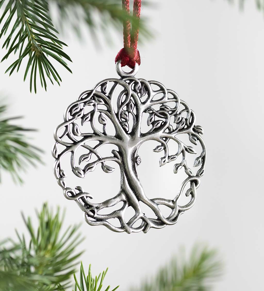 Solid Pewter Christmas Tree Ornament