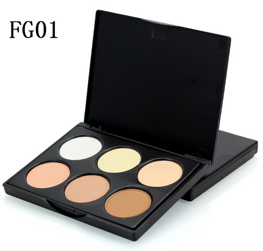 Explosion models 6 color repair capacity powder makeup high gloss shadow powder nose shadow powder silhouette powder easy to color foundation