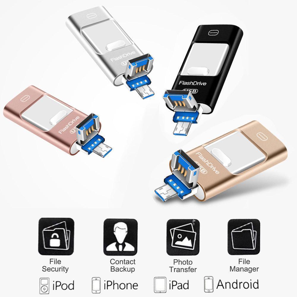 iFlash™ Portable USB Flash Drive (iPhone, iPad & Android)