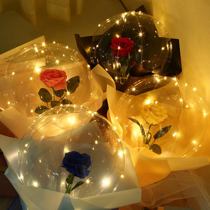 (Romantic Valentine's Day Decoration) LED Romantic Lucid Rose Bouquet