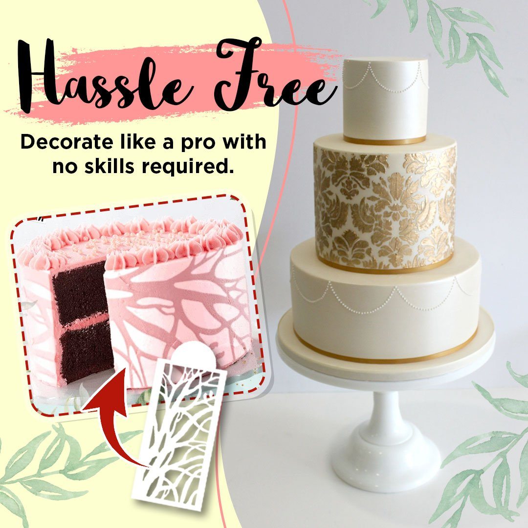 Cake Decoration Stencil (10 PCS in 1 SET)