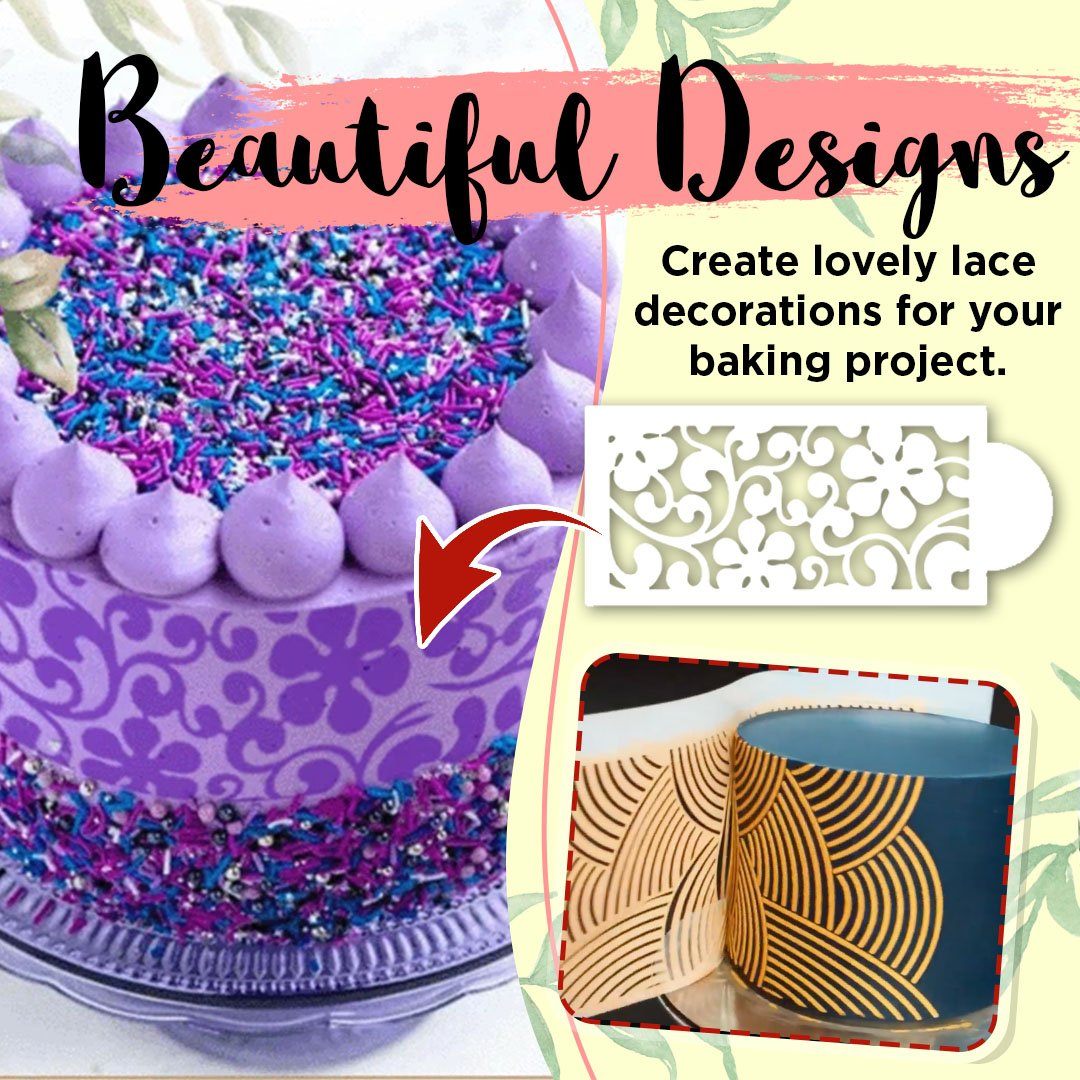 Cake Decoration Stencil (10 PCS in 1 SET)