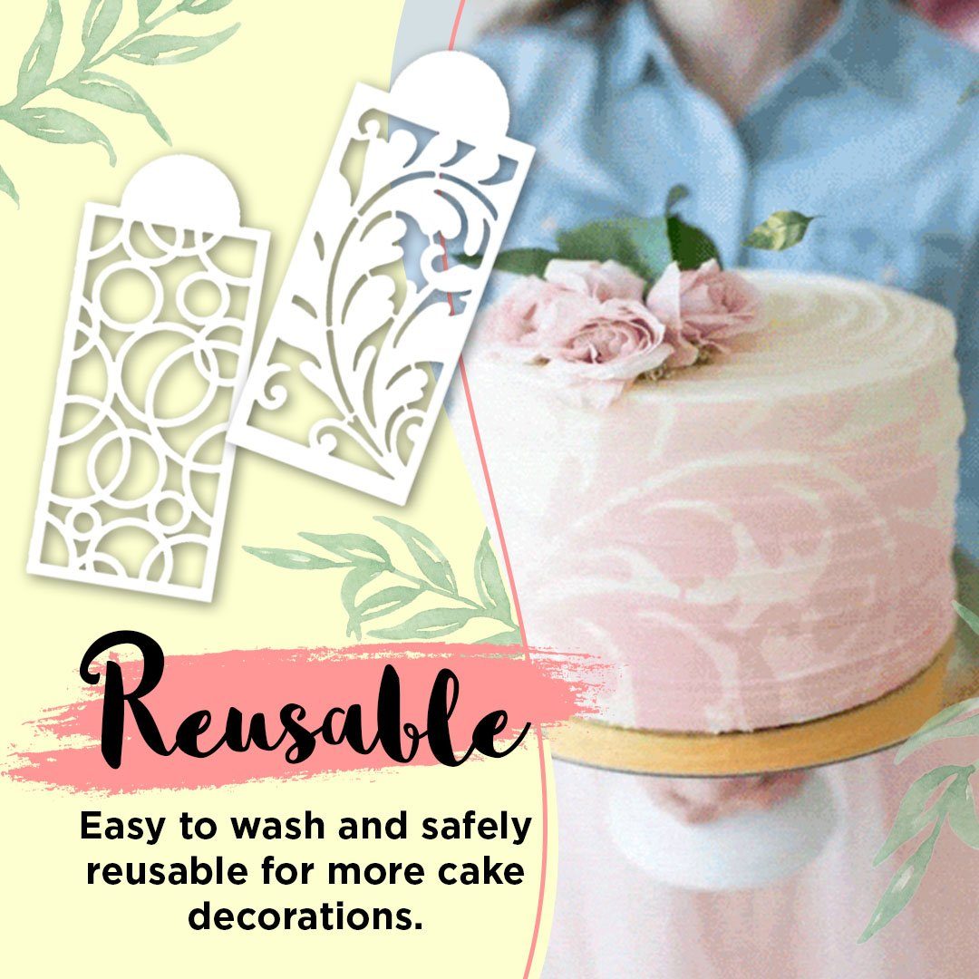 Cake Decoration Stencil (10 PCS in 1 SET)