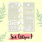Cake Decoration Stencil (10 PCS in 1 SET)