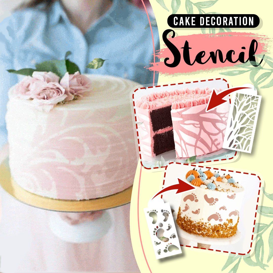 Cake Decoration Stencil (10 PCS in 1 SET)