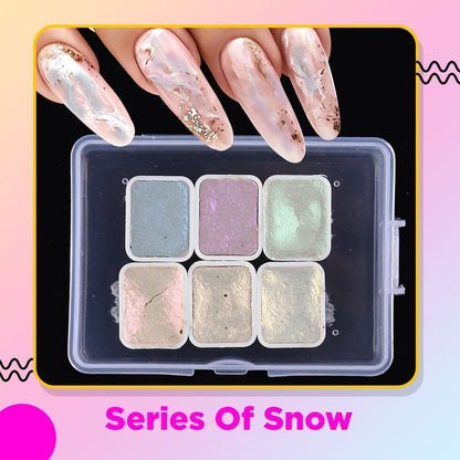 Metallic Watercolor Nail Art Palette