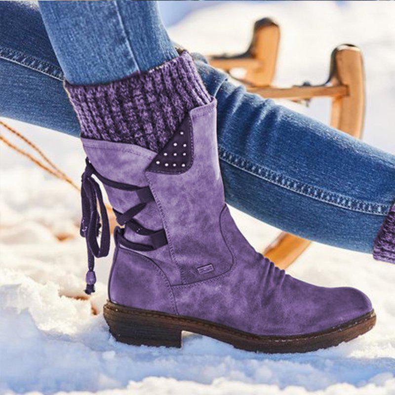 [#1 TRENDING WINTER 2021] FLEEKCOMFY™ WOMEN'S WINTER WARM BACK LACE UP SNOW BOOT