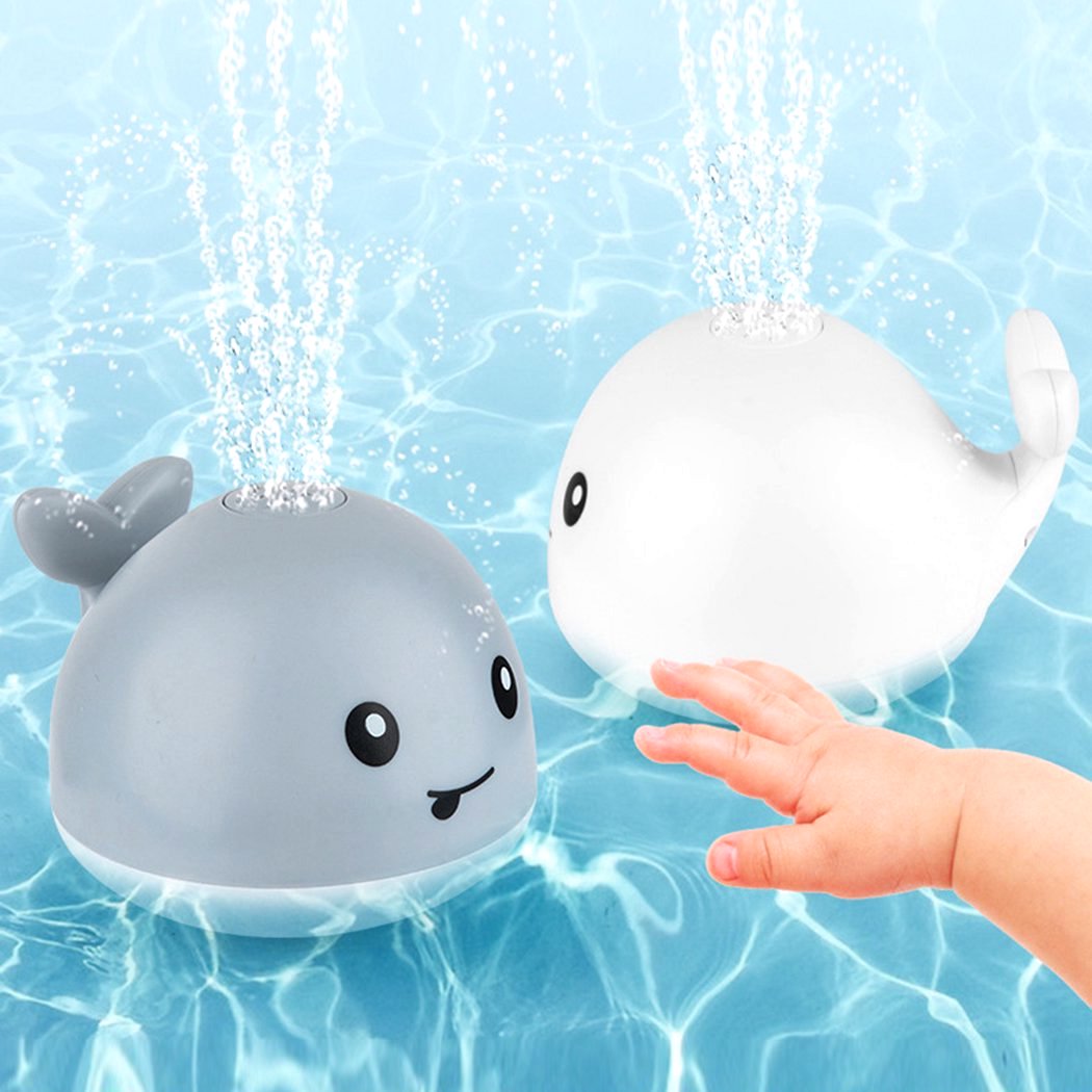 Sprinkler Whale Bath Toy with LED Lights