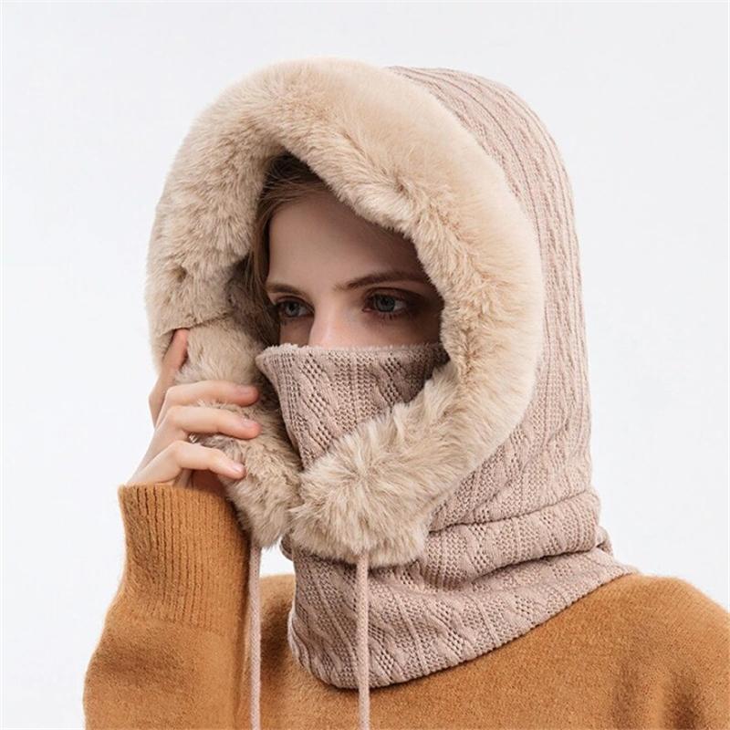 Bonnet coupe-vent chaud en tricot pour l'hiver