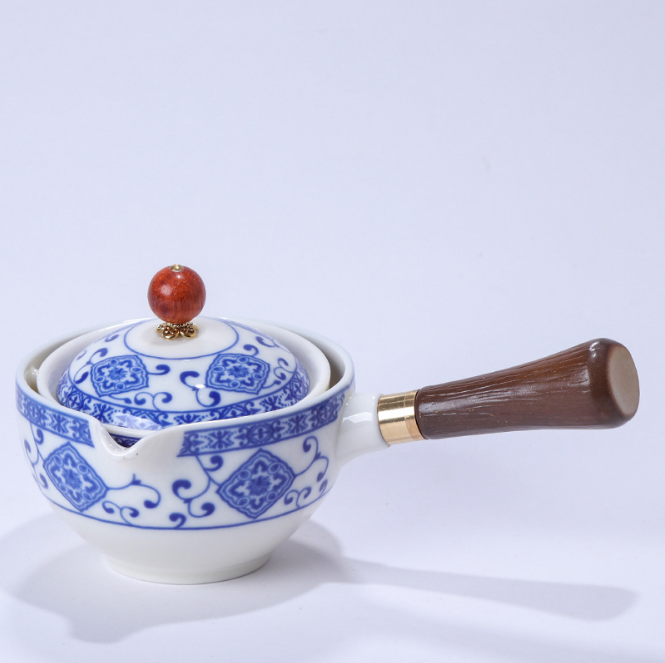 360° Rotation Tea Maker - Blue and white porcelain