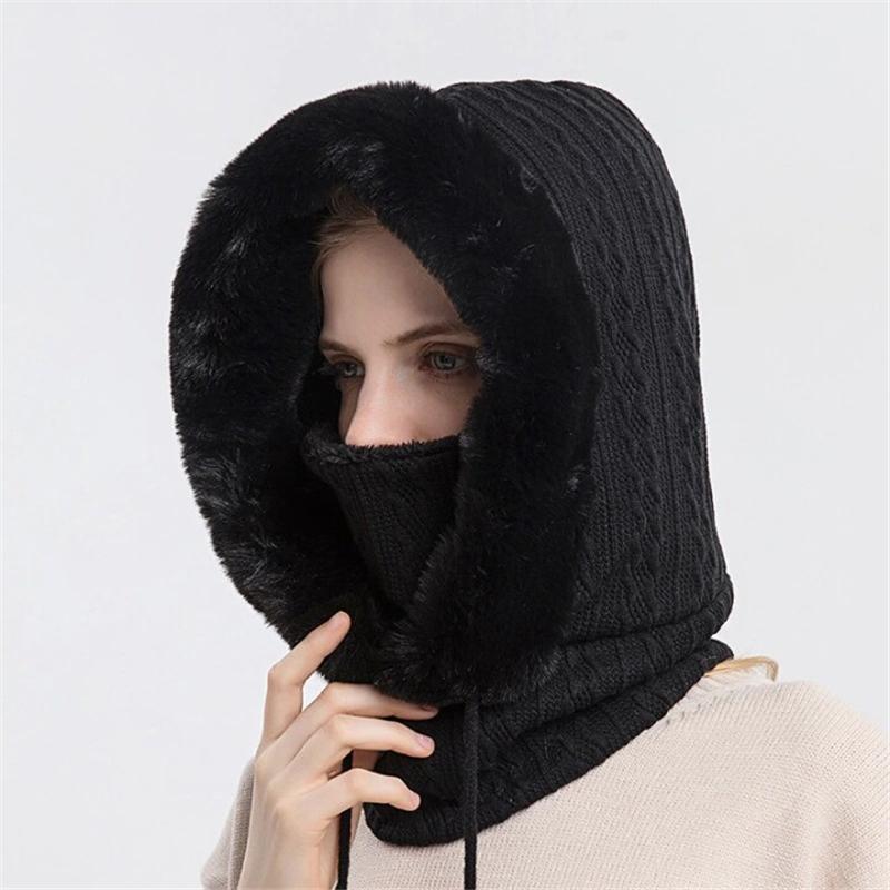 Bonnet coupe-vent chaud en tricot pour l'hiver