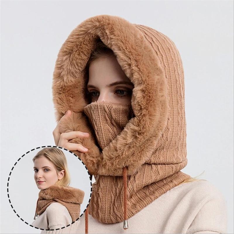 Bonnet coupe-vent chaud en tricot pour l'hiver