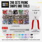 Metal Snaps Buttons with Fastener Pliers Press Kit
