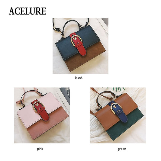 Vintage Female Designer Women Handbag PU Leather Women Shoulder Bag Panelled Cover Ladies Crossbody Bag Feminina Bolsas