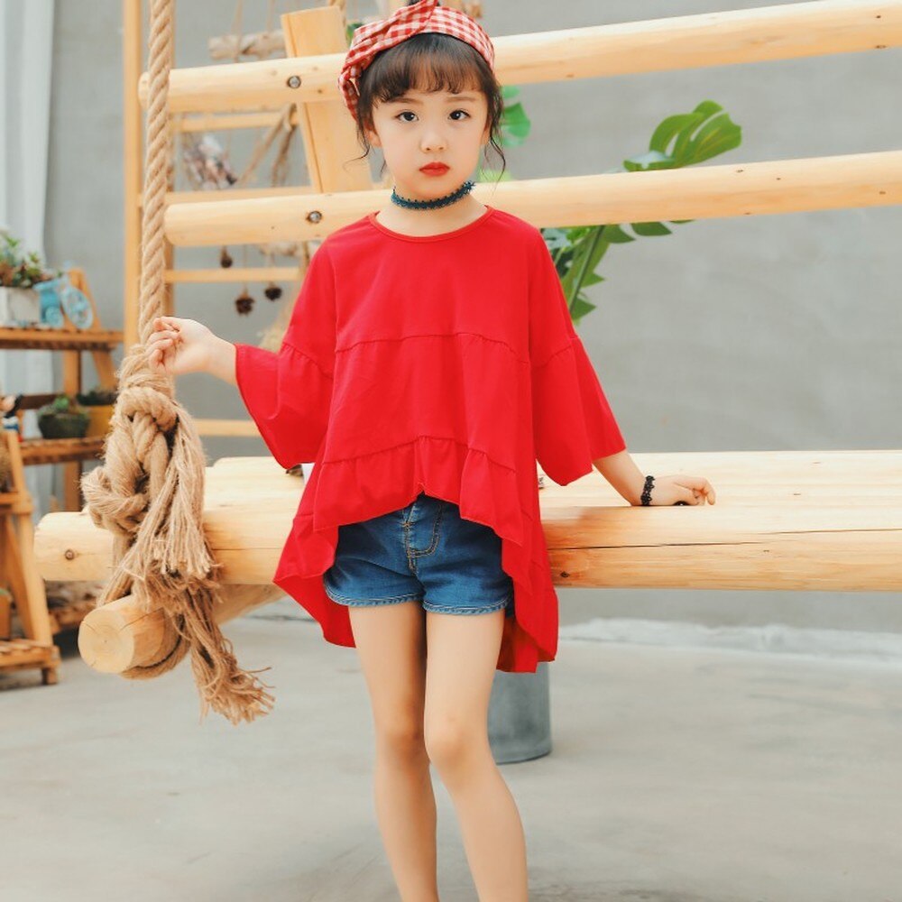 2018 New Girls trumpet sleeve princess dresses