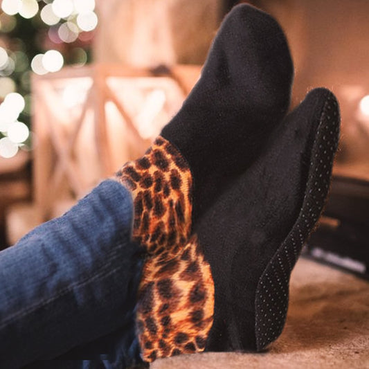 Maggie Stretch Indoor Cushioned Non Slip Grip Thermal Socks for Elderly, Hospital, Yoga & Home