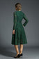 Ladies V-neck Green Lace Dress Vetement Femme 2018 Spring Evening Party Women Dress