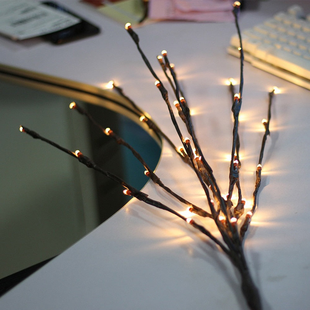 Led twig lights holiday lights branches Christmas ornaments
