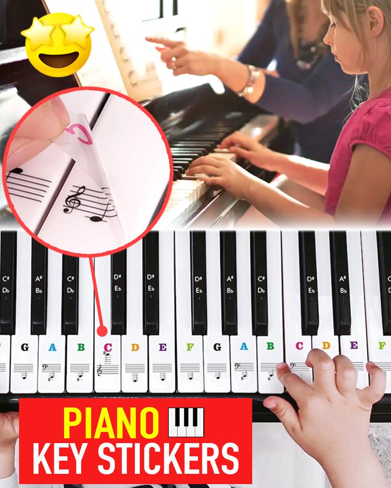 Removable Piano Key Stickers