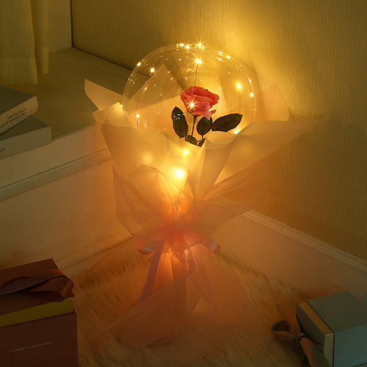 (Romantic Valentine's Day Decoration) LED Romantic Lucid Rose Bouquet