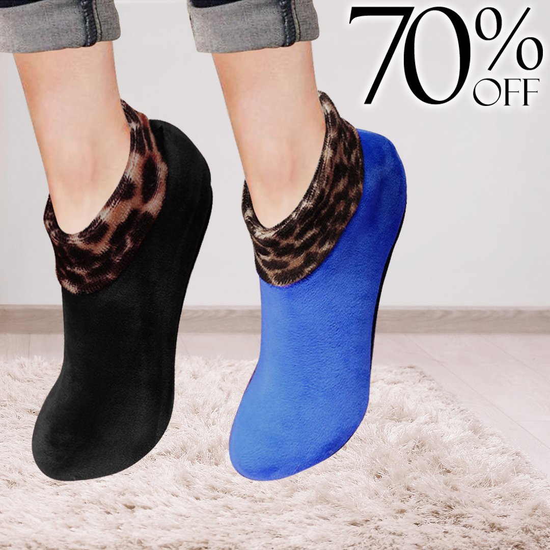 Maggie Stretch Indoor Cushioned Non Slip Grip Thermal Socks for Elderly, Hospital, Yoga & Home