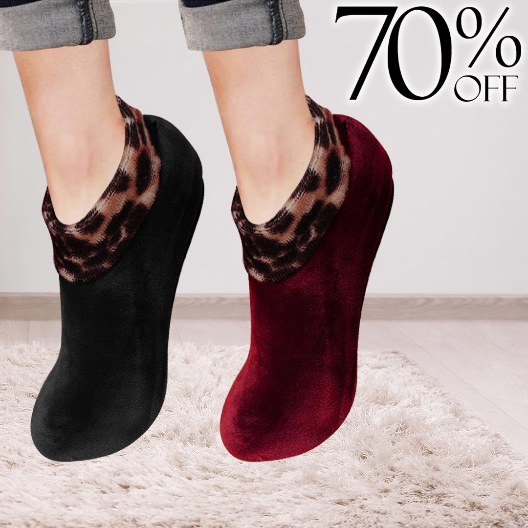 Maggie Stretch Indoor Cushioned Non Slip Grip Thermal Socks for Elderly, Hospital, Yoga & Home